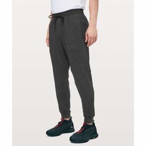 Lululemon At Ease Textured Jogger Heathered Black Mens Medium